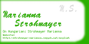 marianna strohmayer business card